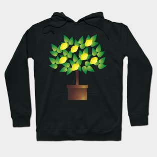 Lemon Tree Pot Plant Digital Art | Melanie Jensen Illustrations Hoodie